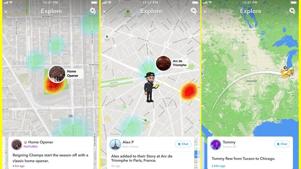 Lokasi teman kamu bisa kelihatan di Snapchat