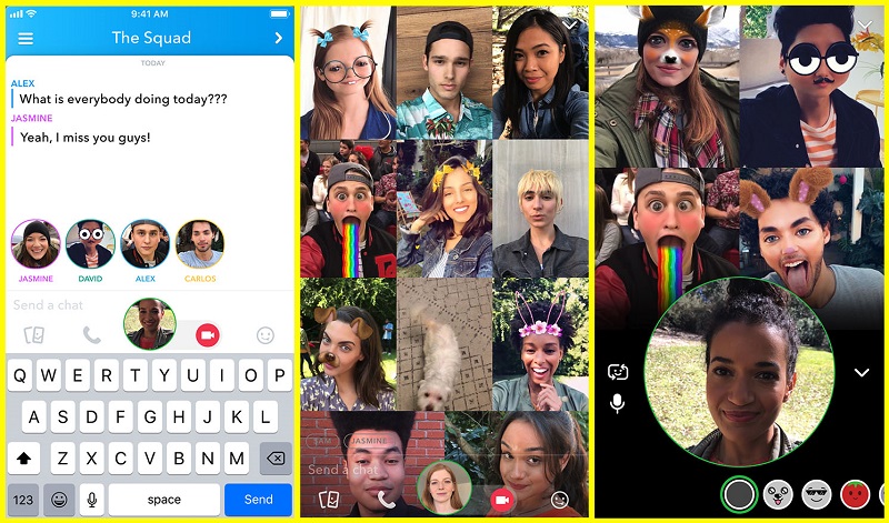 Snapcht Call Snapchat mungkinkan pengguna video call dalam grup