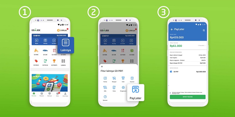 Cara gunakan fitur PayLater di Go-Jek
