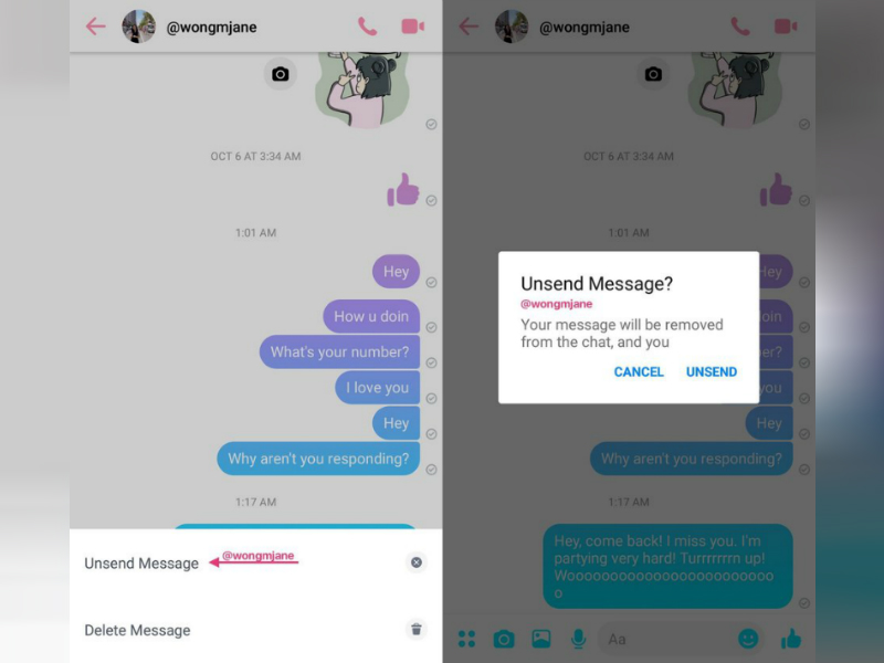 Facebook Messenger ketahuan uji fitur Unsend