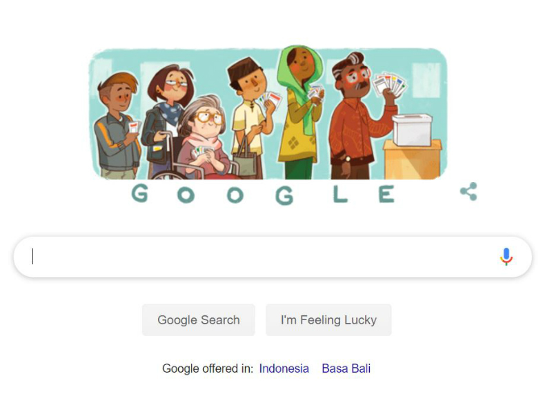 Google juga rayakan pesta demokrasi Indonesia