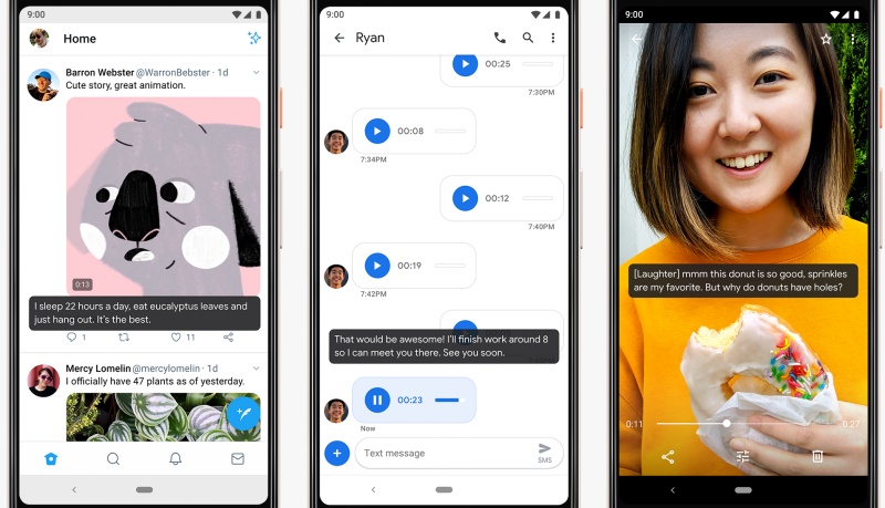 Android Q bisa tampilkan subtitle untuk audio dan video