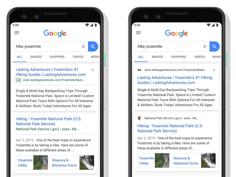 Google ubah tampilan hasil pencarian