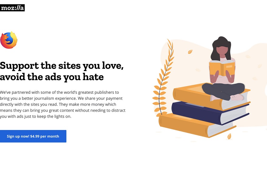 Mozilla mulai uji layanan berlangganan berita bebas iklan-nya