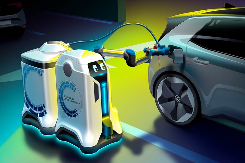 VW punya robot pengisi baterai mobil listrik 
