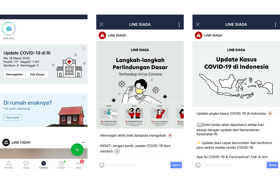 Line hadirkan Informasi terkini seputar corona