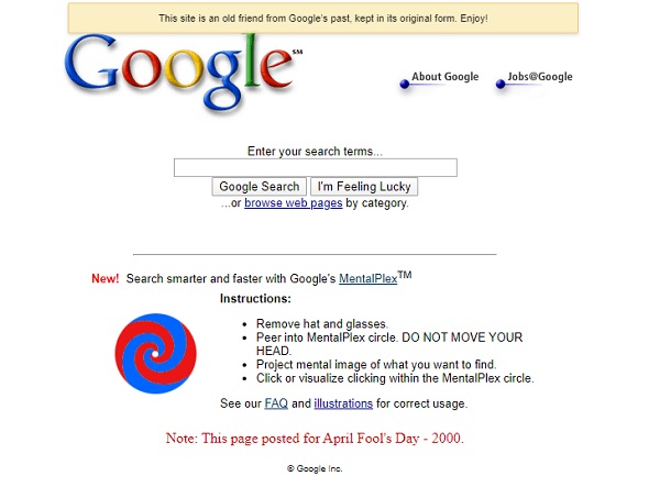 Mengenang prank April Mop pertama Google tahun 2000