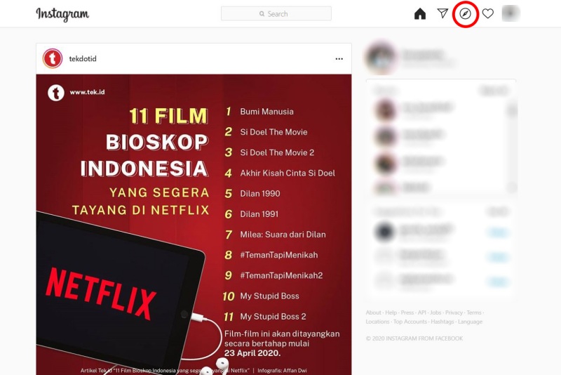 Sekarang bisa akses Direct Message di Instagram Web