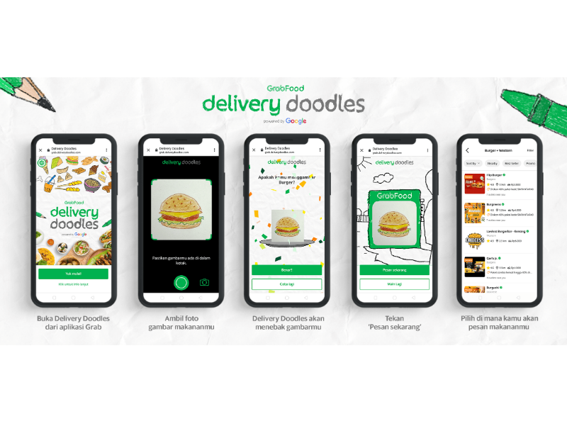 Grab Delivery Doodles, fitur sulap gambar jadi makanan