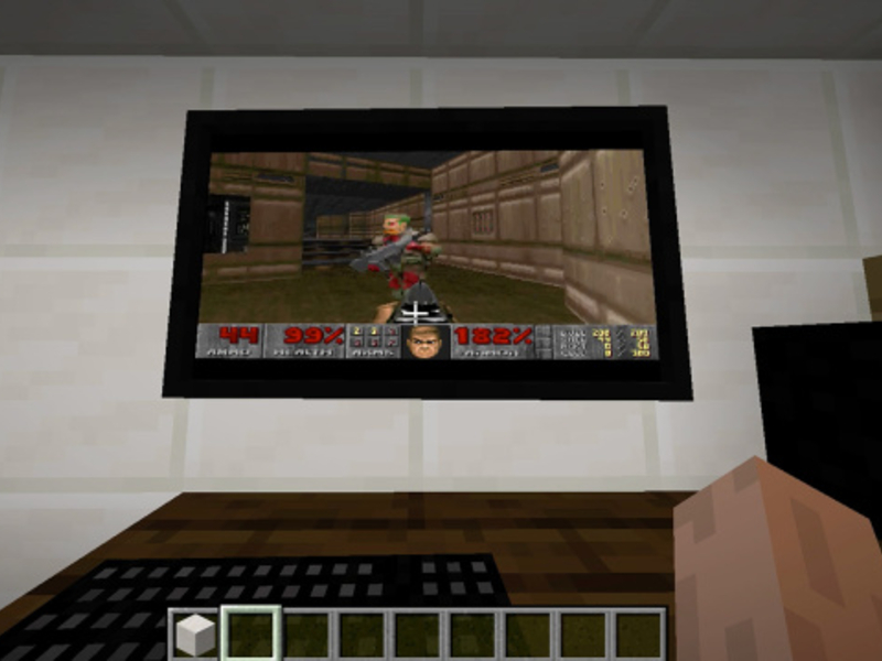 Modder ini bisa mainkan Doom di dalam Minecraft