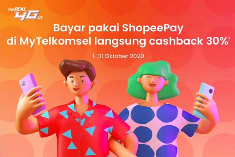 Transaksi di aplikasi MyTelkomsel kini bisa pakai ShopeePay