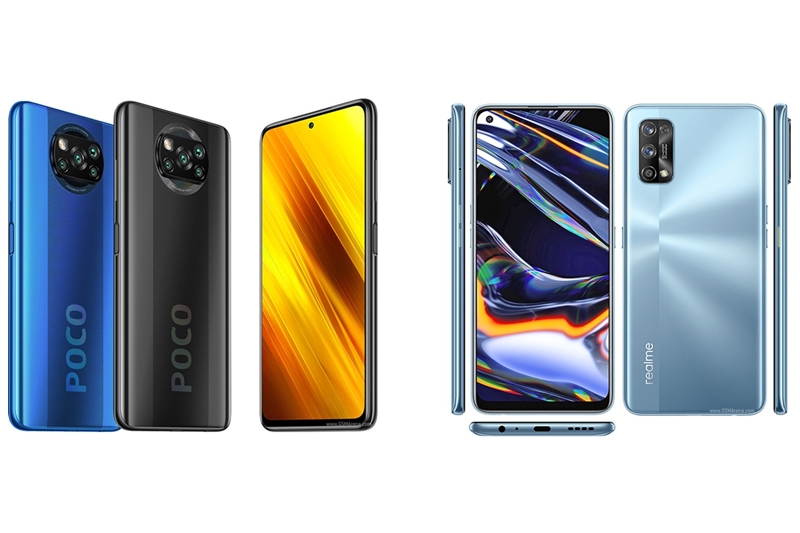 Membandingkan spesifikasi Poco X3 NFC dan Realme 7 Pro