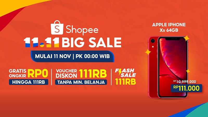 Transaksi Shopee naik 6x lipat di 11.11 Big Sale
