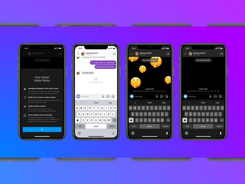 Vanish Mode, mode pesan rahasia di Messenger dan Instagram