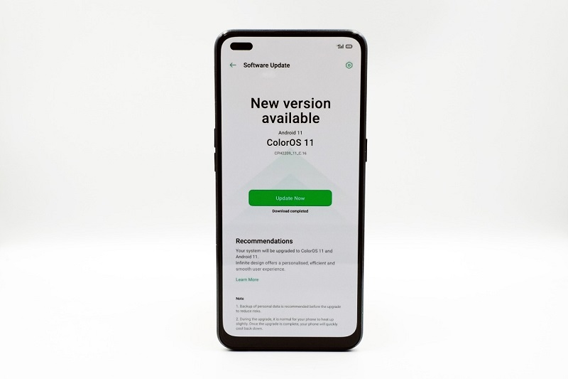 Cara update ColorOS 11 di OPPO Reno4 F