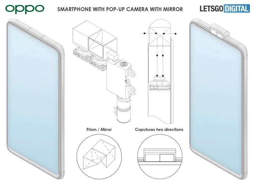 OPPO punya paten kamera pop-up dengan cermin reflektif