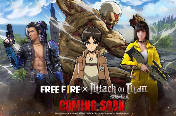 Kolaborasi Free Fire dan Attack on Titan