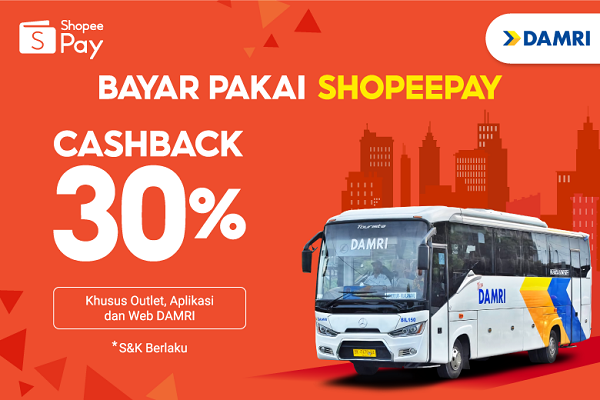 Bayar DAMRI kini bisa lewat ShopeePay