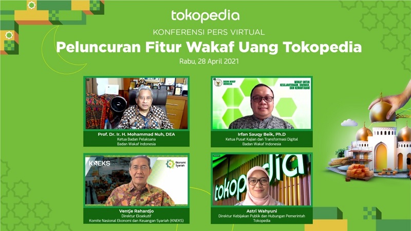 Kini pengguna bisa wakaf uang pakai Tokopedia