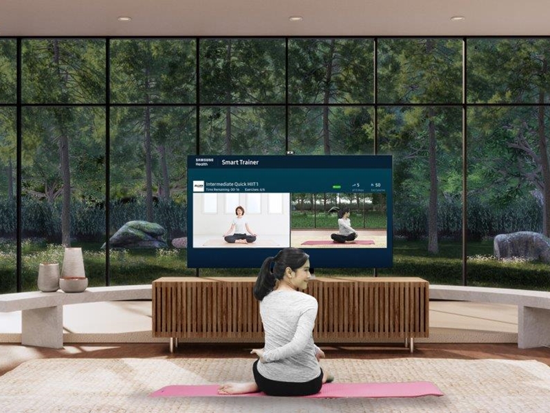 Smart TV Samsung Neo QLED 8K bisa jadi trainer olahraga