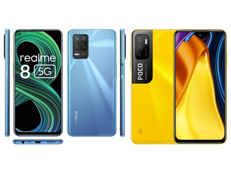 Perbandingan spesifikasi smartphone 5G murah POCO M3 Pro 5G dan realme 8 5G