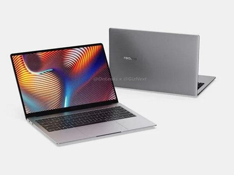 Render realme Book tampilkan bentuk laptop keseluruhan