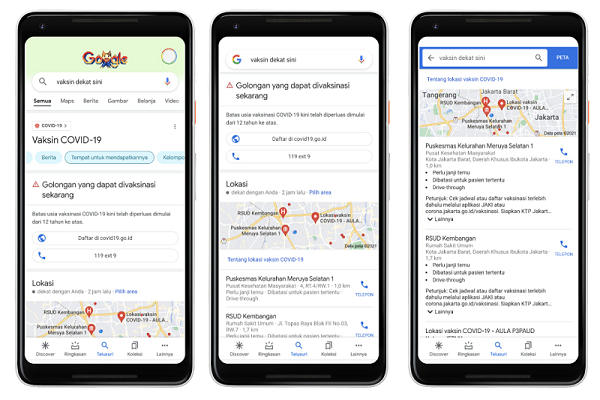Google Indonesia permudah pencarian layanan vaksin