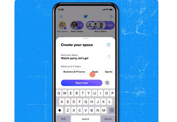 Spaces kini bisa di-hosting seluruh akun Twitter