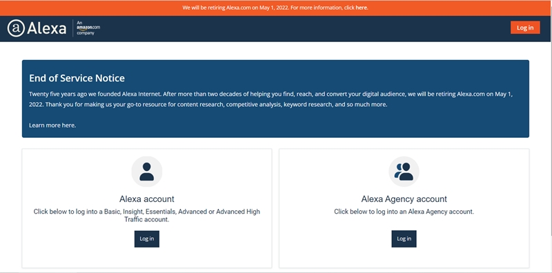 Amazon setop sistem peringkat situs Alexa.com
