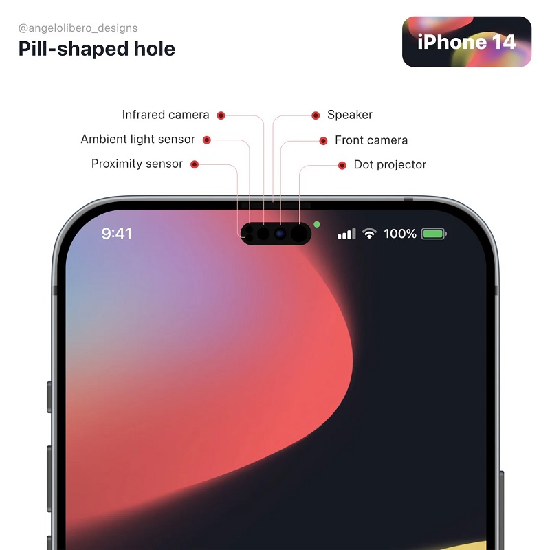 Seri iPhone 14 ganti notch dengan desain bentuk pil