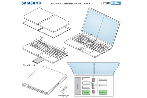 Samsung patenkan laptop yang dapat dilipat