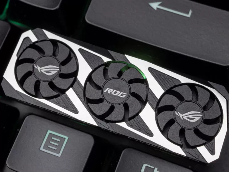 Keycaps berbentuk GPU ini punya kipas yang bisa diputar