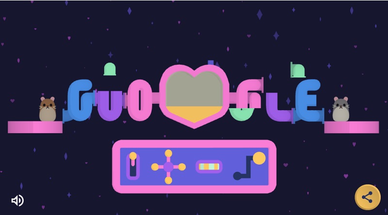 Google Doodle buat gim interaktif edisi Valentine