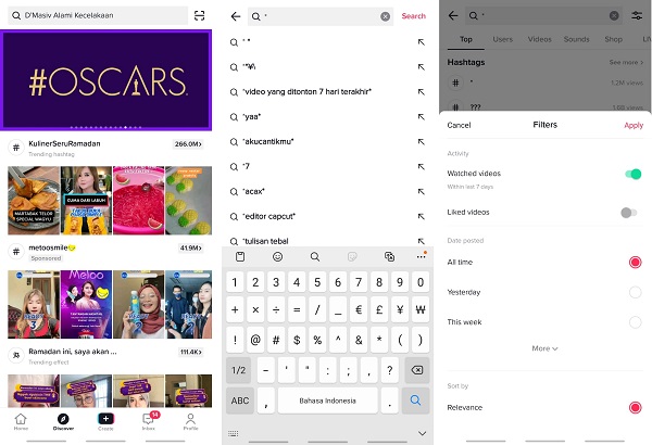 Cara mudah lihat video yang sudah ditonton di TikTok