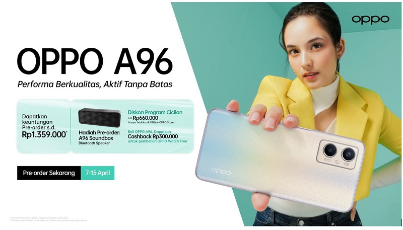 OPPO A96 resmi rilis di Indonesia, harga Rp4 jutaan