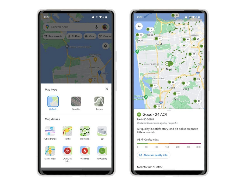 Google Maps kini bisa tunjukkan kualitas udara di sekitar