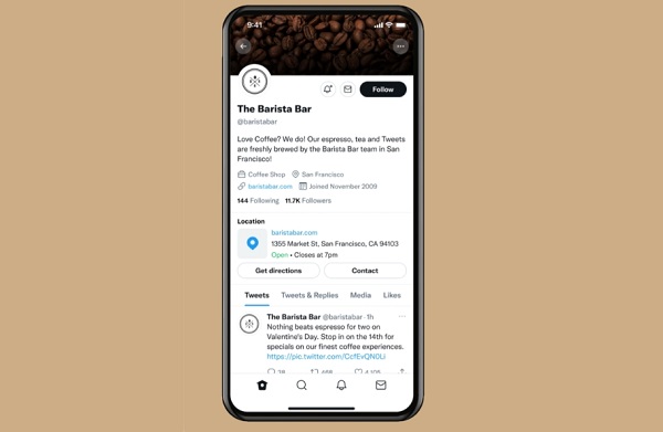 Twitter punya fitur baru untuk akun bisnis lokal