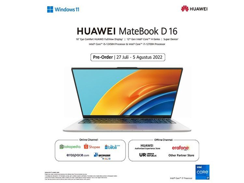 Segera rilis, yuk intip spesifikasi Huawei MateBook D16