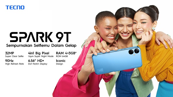 Harga dan spesifikasi TECNO Spark 9T