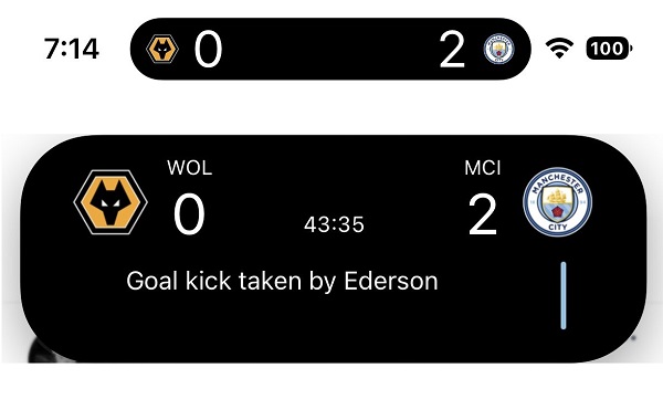 Dynamic Island bisa pantau skor pertandingan MLB & NBA