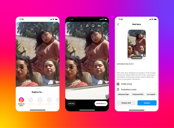 Fitur baru Facebook dan Instagram Reels