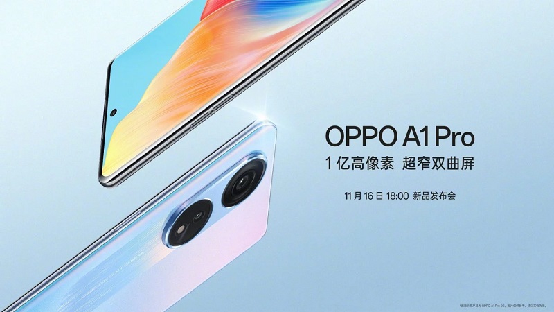 OPPO siap luncurkan OPPO A1 Pro 5G tanggal 16 November