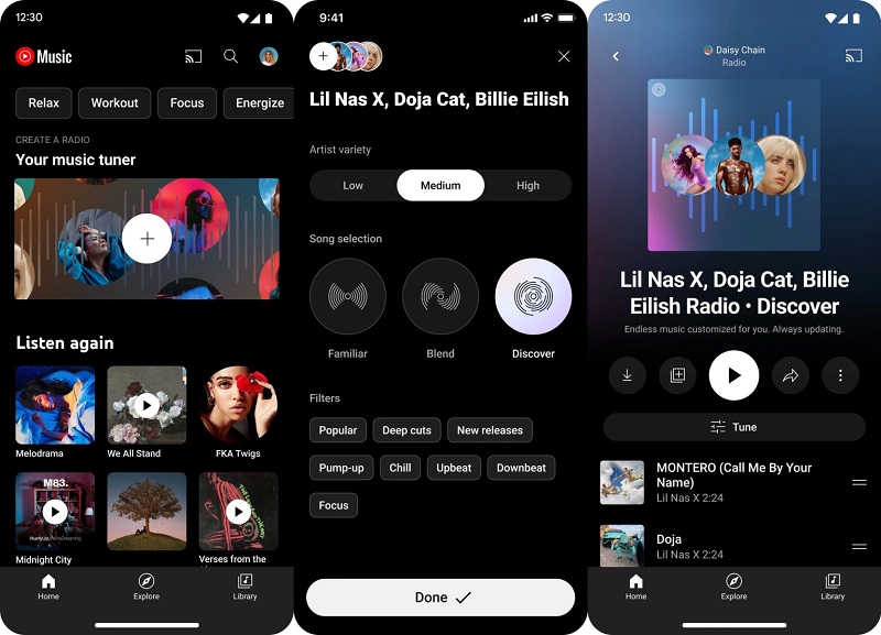 Pengguna bisa kustom radio lewat fitur baru YouTube Music