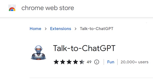 Cara pakai ekstensi Talk-to-ChatGPT di Chrome