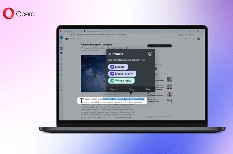 Opera integrasikan ChatGPT ke browser mereka