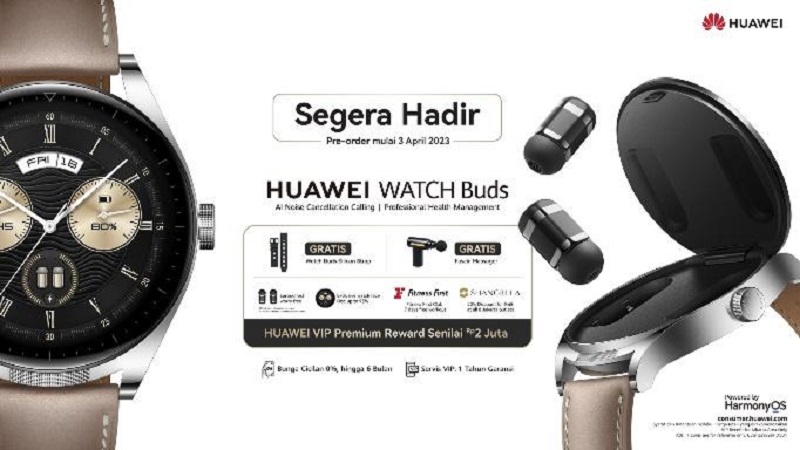 Huawei Watch Buds sambangi Indonesia tanggal 3 April 2023