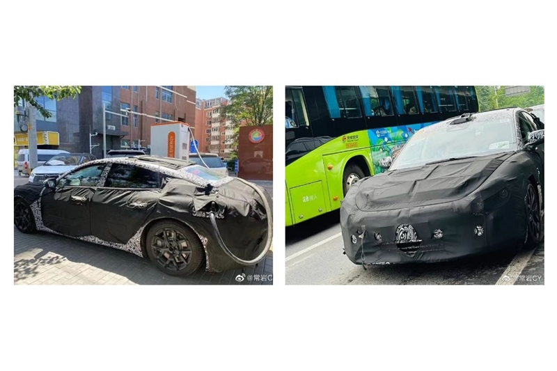 Mobil listrik Xiaomi terlihat dalam uji coba di jalanan