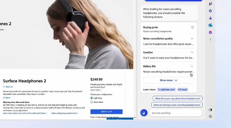 Panduan belanja Bing & Edge bisa bandingkan harga produk