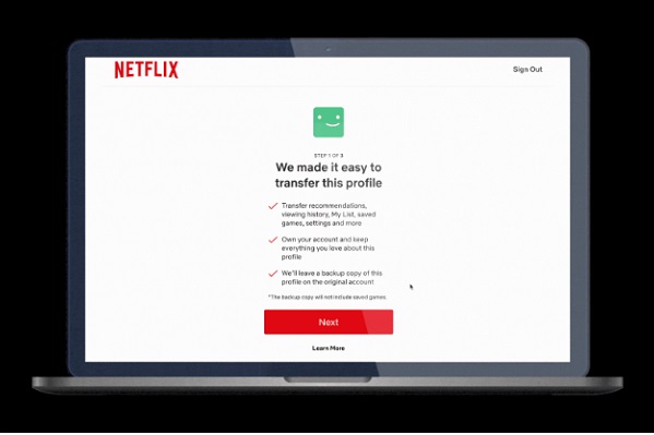 Netflix perbarui fitur Transfer Profil