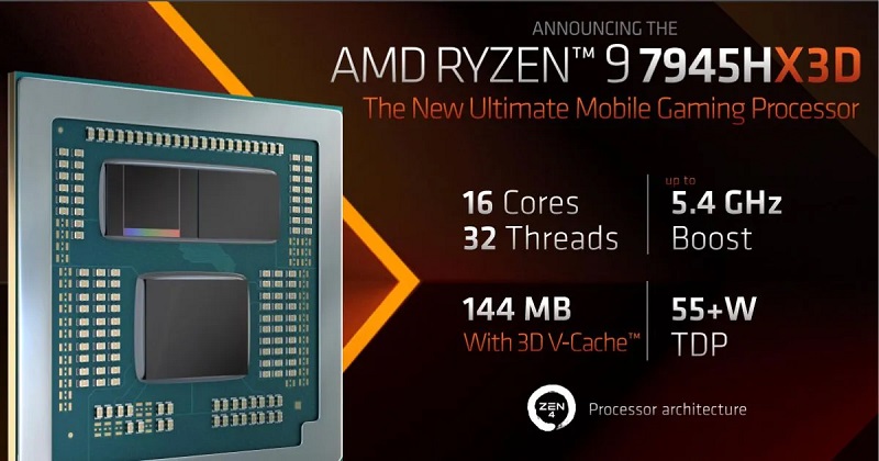AMD luncurkan prosesor Ryzen 9 7945HX3D